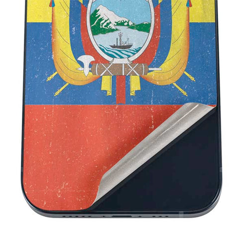 Ecuador Flag Distressed iPhone 12 Skin